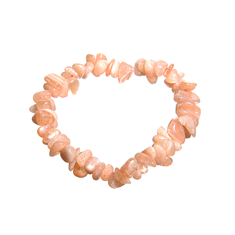 Graceful Sunstone Crystal Chips Crystal Beaded Bracelets