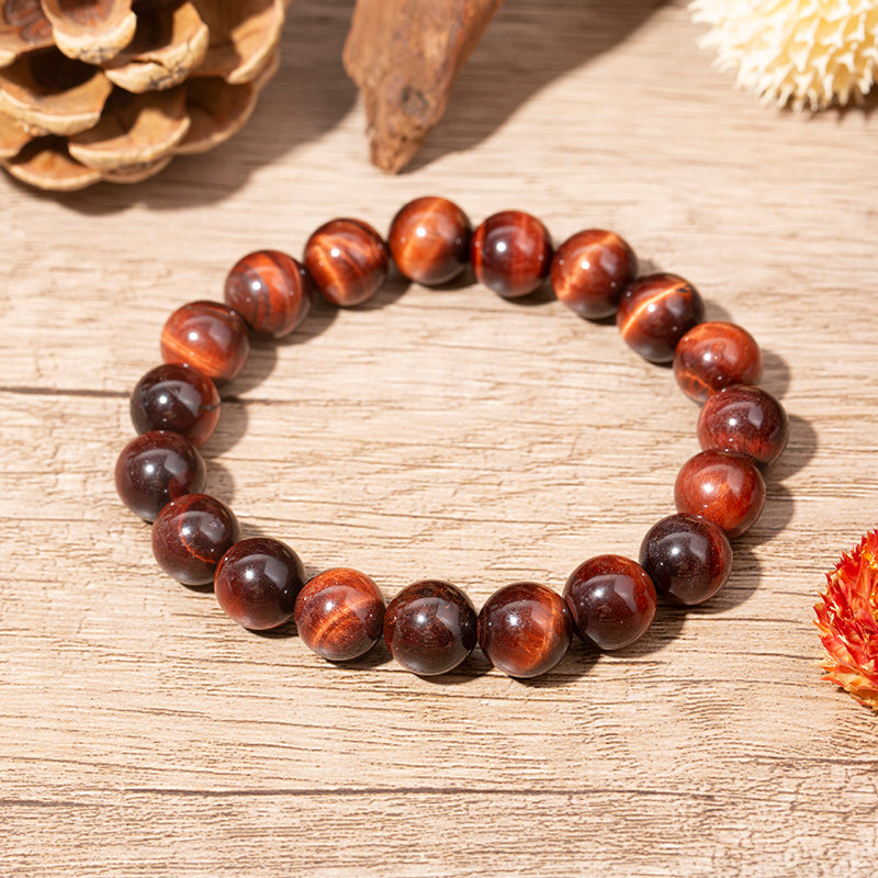 Red Tiger's Eye Beaded Bracelet – ORVEL GEMS