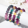 Load image into Gallery viewer, Rainbow Fluorite Chakra Bracelet – ORVEL GEMS
