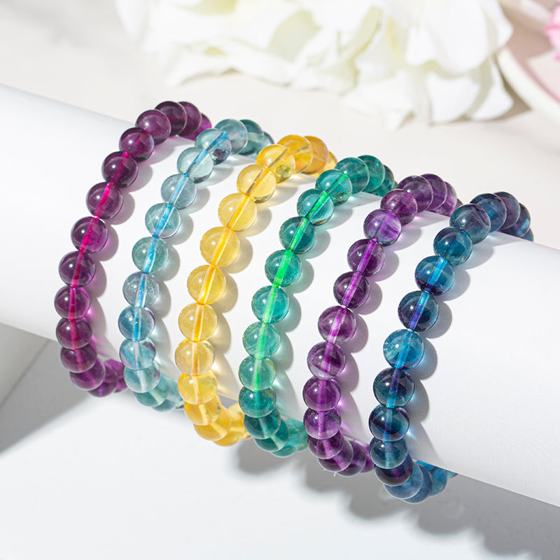 Multicolored Fluorite Bracelet – ORVEL GEMS