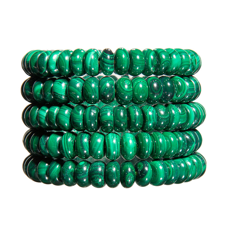 Exquisite Malachite Rondelle Crystal Beaded Bracelets