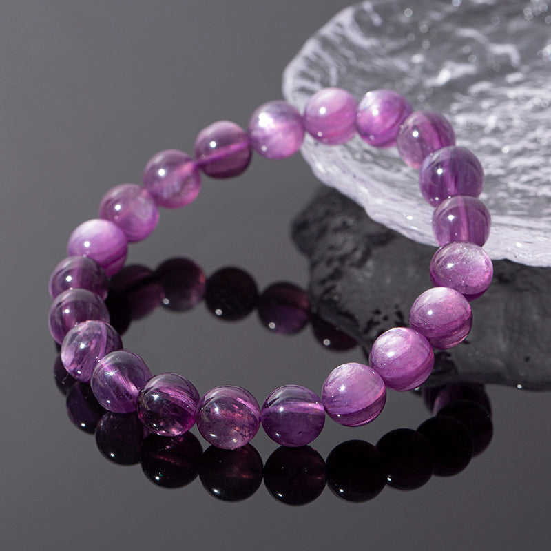 Premium Purple Gem Lepidolite Crystal Healing Bracelets