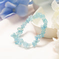 Load image into Gallery viewer, Aquamarine Tumbled Chips Crystal Healing Bracelet
