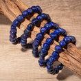 Load image into Gallery viewer, Vivid Lapis Lazuli Cube Crystal Beaded Bracelets
