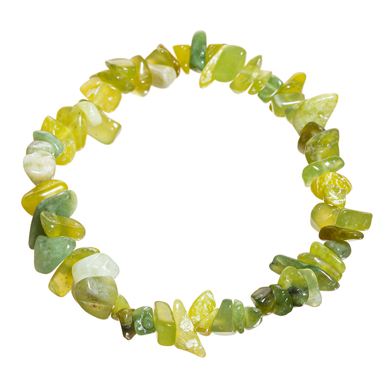 Serpentine Jade Chips Crystal Healing Bracelets