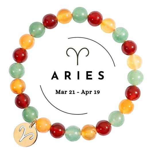 Aries-12 Zodiac Sign Constellation Crystal Bracelet