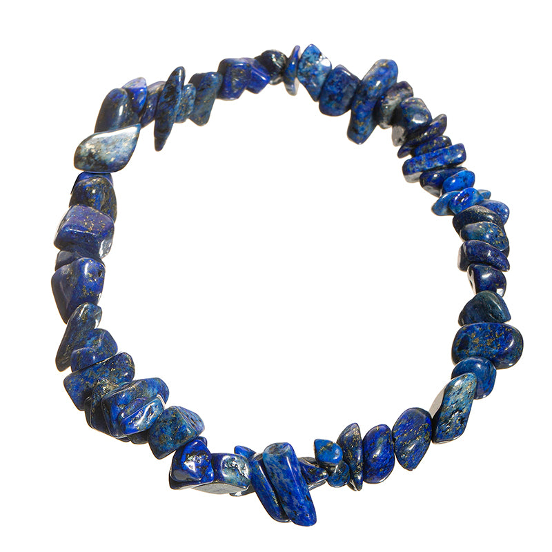 Natural Lapis Lazul Chips Crystal Beaded Bracelets