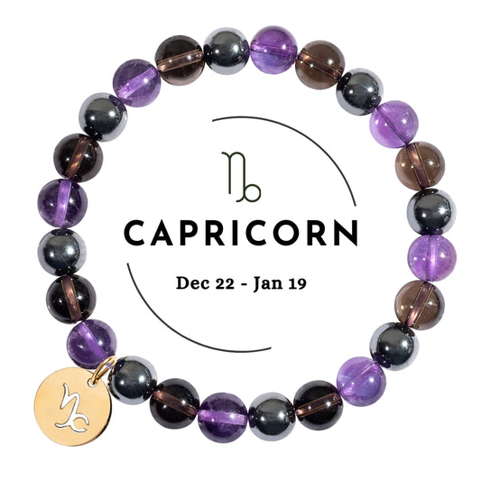 Capricorn-12 Zodiac Sign Constellation Crystal Bracelet