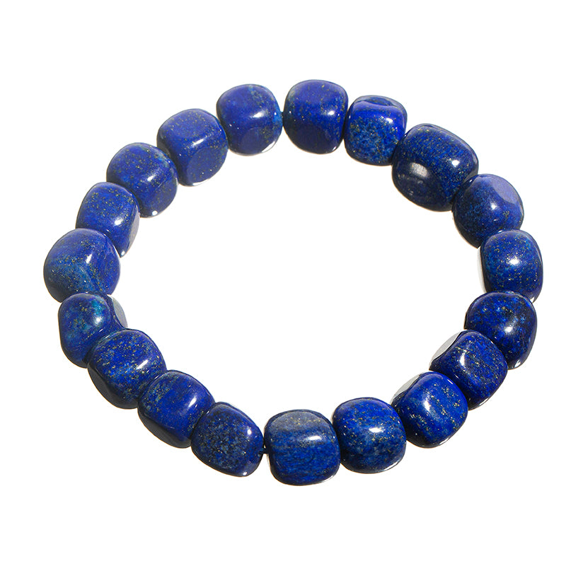 Vivid Lapis Lazuli Cube Crystal Beaded Bracelets