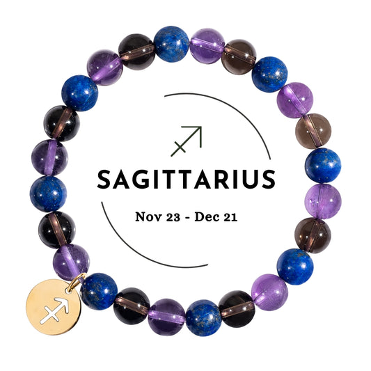 Sagittarius-12 Zodiac Sign Constellation Crystal Bracelet