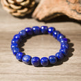 Load image into Gallery viewer, Vivid Lapis Lazuli Cube Crystal Beaded Bracelets
