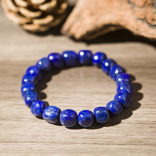 Vivid Lapis Lazuli Cube Crystal Beaded Bracelets