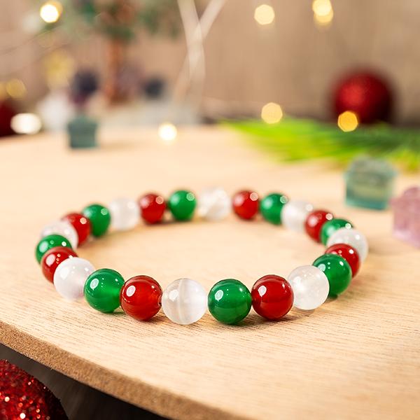 Christmas Gemstone Crystal Bracelet