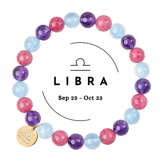 Libra-12 Zodiac Sign Constellation Crystal Bracelet