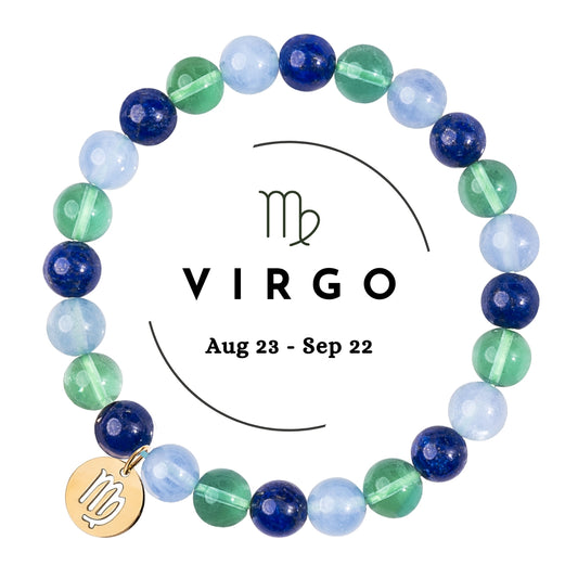 Virgo-12 Zodiac Sign Constellation Crystal Bracelet