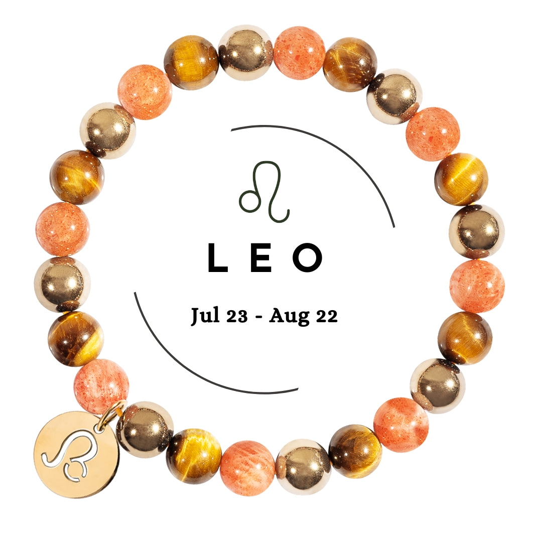 Leo-12 Zodiac Sign Constellation Crystal Bracelet