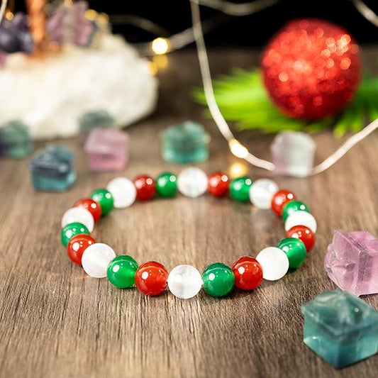 Christmas Gemstone Crystal Bracelet