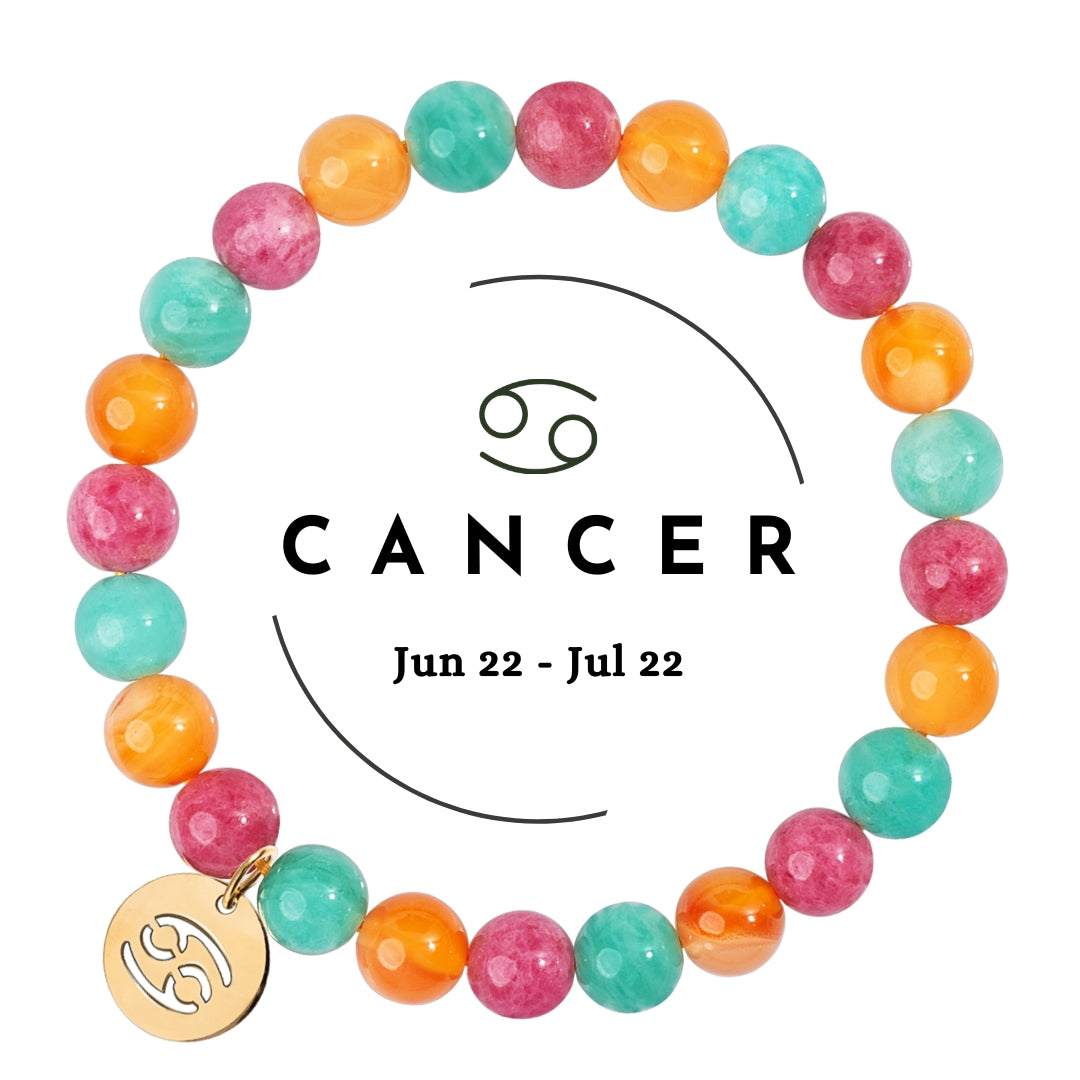 Cancer-12 Zodiac Sign Constellation Crystal Bracelet