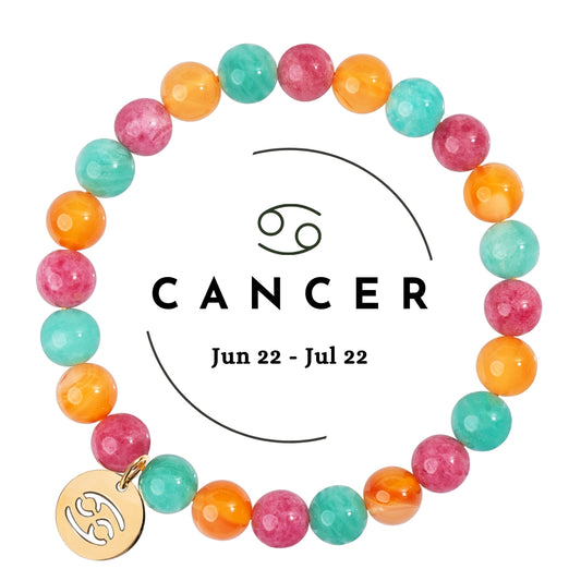 Cancer-12 Zodiac Sign Constellation Crystal Bracelet