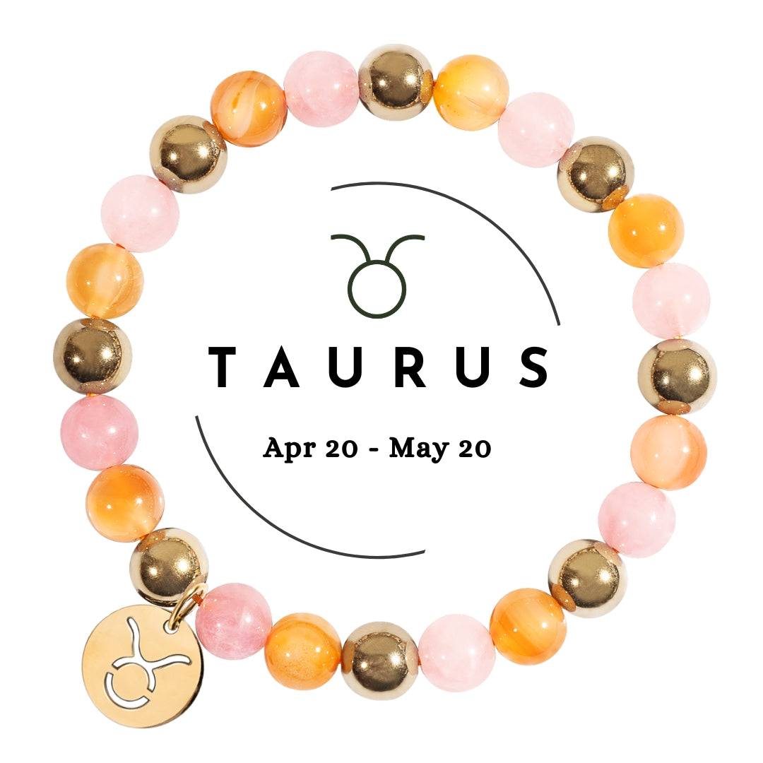 Taurus-12 Zodiac Sign Constellation Crystal Bracelet