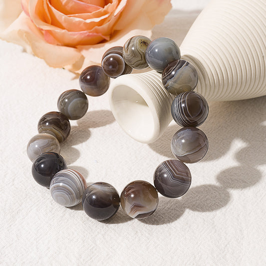 Unique Brown Botswana Agate Crystal Healing Bracelet