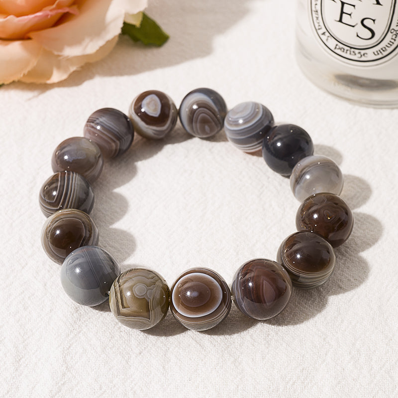 Unique Brown Botswana Agate Crystal Healing Bracelet