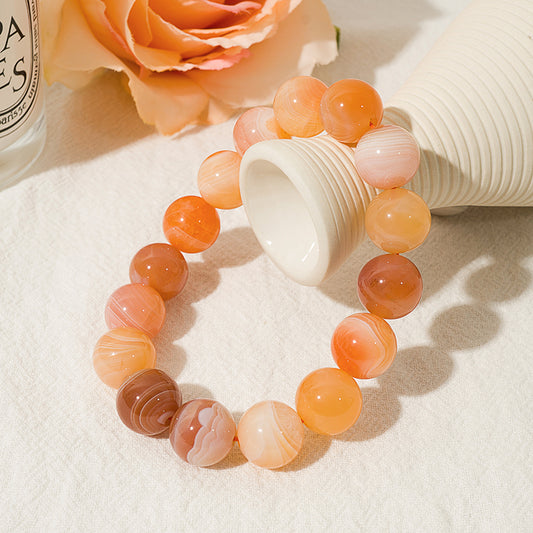 Soothing Carnelian Round Crystal Healing Bracelet