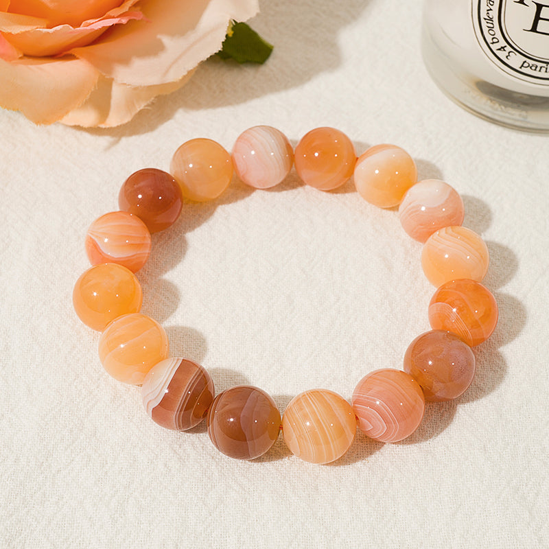 Soothing Carnelian Round Crystal Healing Bracelet