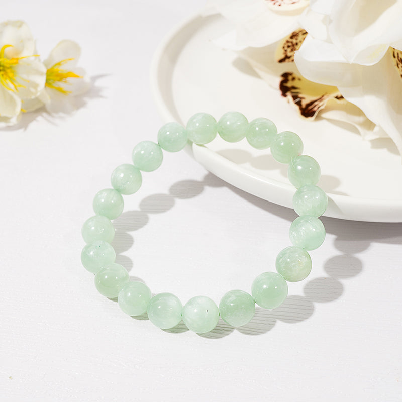 Enchanting Pastel Green Kunzite Crystal Beaded Bracelets