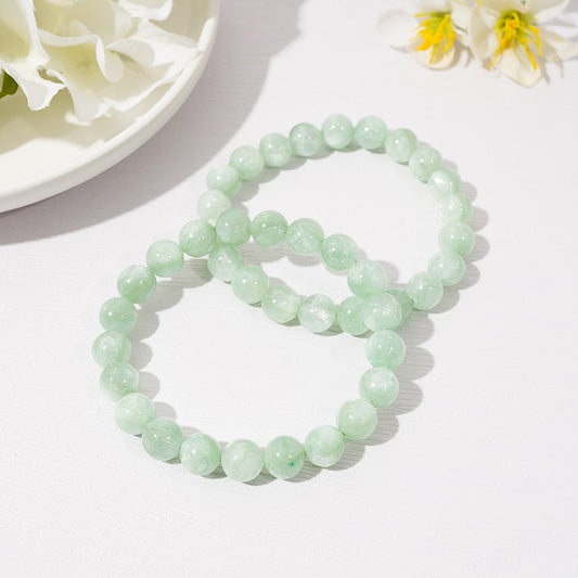 Enchanting Pastel Green Kunzite Crystal Beaded Bracelets