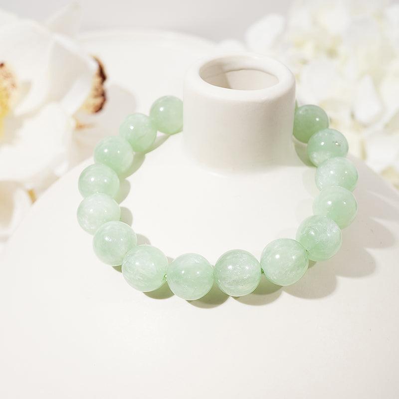 Enchanting Pastel Green Kunzite Crystal Beaded Bracelets