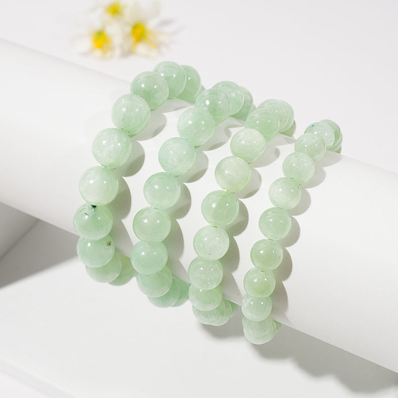 Enchanting Pastel Green Kunzite Crystal Beaded Bracelets