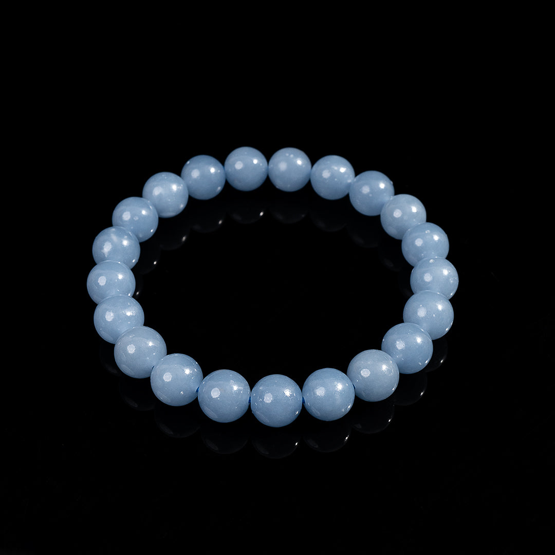 Tranquil Angelite Crystal Healing Beaded Bracelets