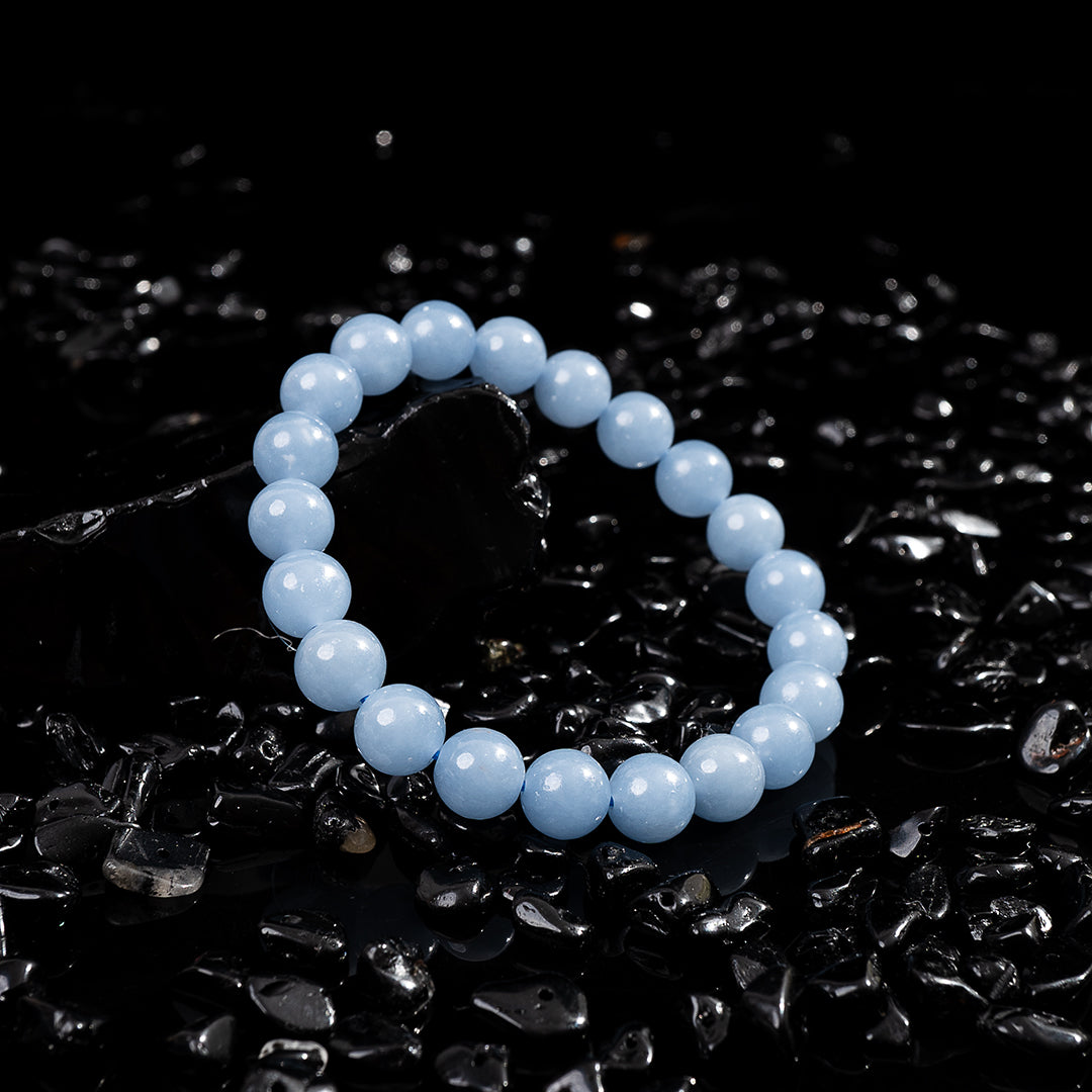 Tranquil Angelite Crystal Healing Beaded Bracelets