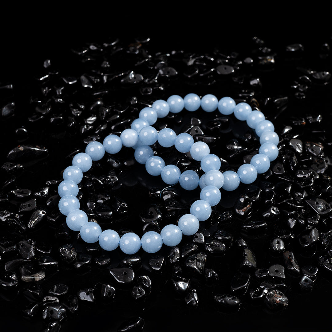 Tranquil Angelite Crystal Healing Beaded Bracelets