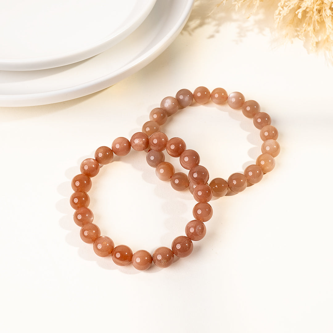 Gentle Peach moonstone Bracelets – ORVEL GEMS