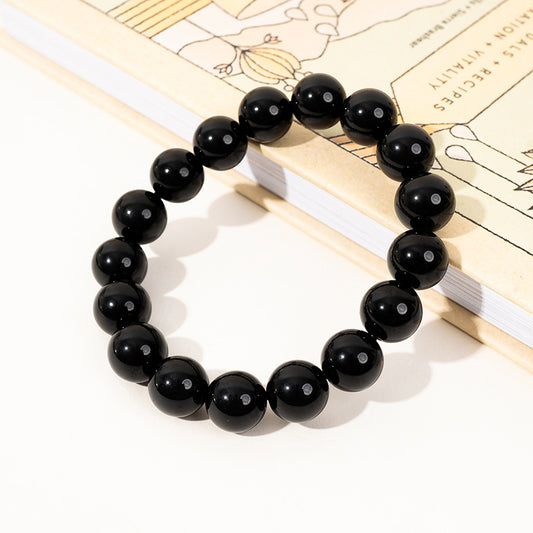 Black Obsidian Beaded Bracelet – ORVEL GEMS