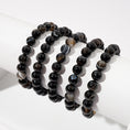 Load image into Gallery viewer, Black Agate Crystal Beaded Bracelets – ORVEL GEMS
