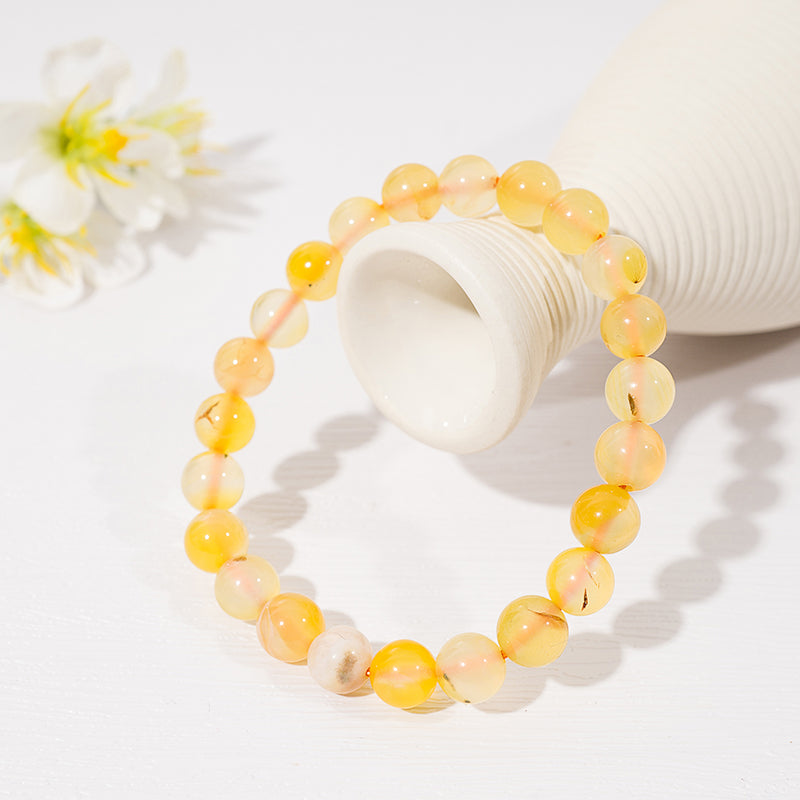 Yellow Agate Beaded Bracelets – ORVEL GEMS