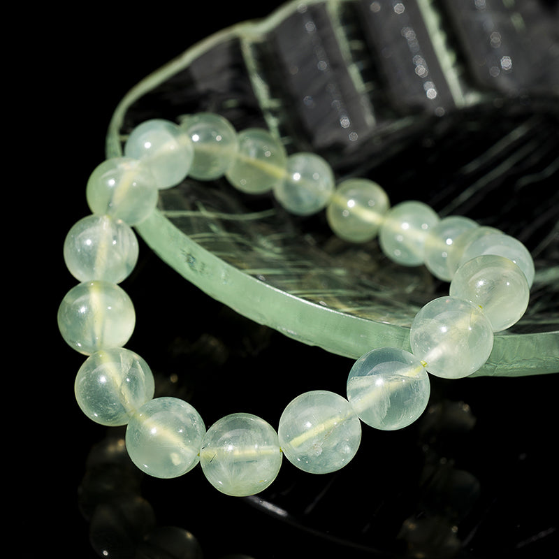 Calming Prehnite Crystal Healing Bracelets