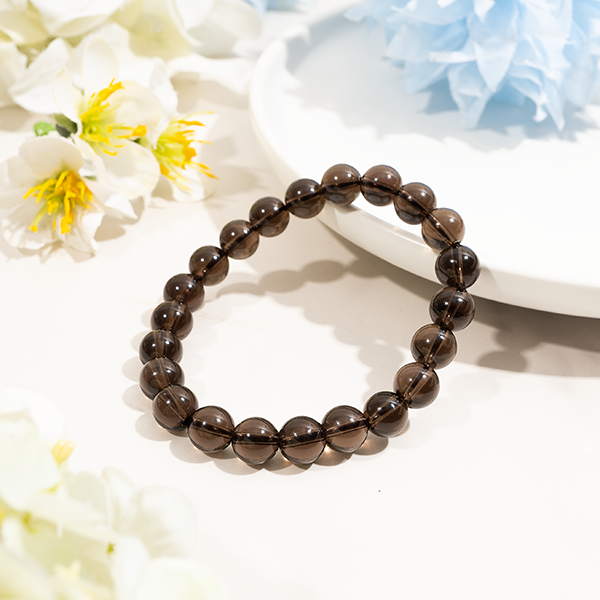 Clear Smoky Quartz Beaded Bracelet – ORVEL GEMS