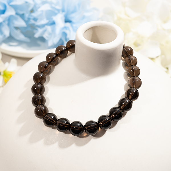 Clear Smoky Quartz Beaded Bracelet – ORVEL GEMS