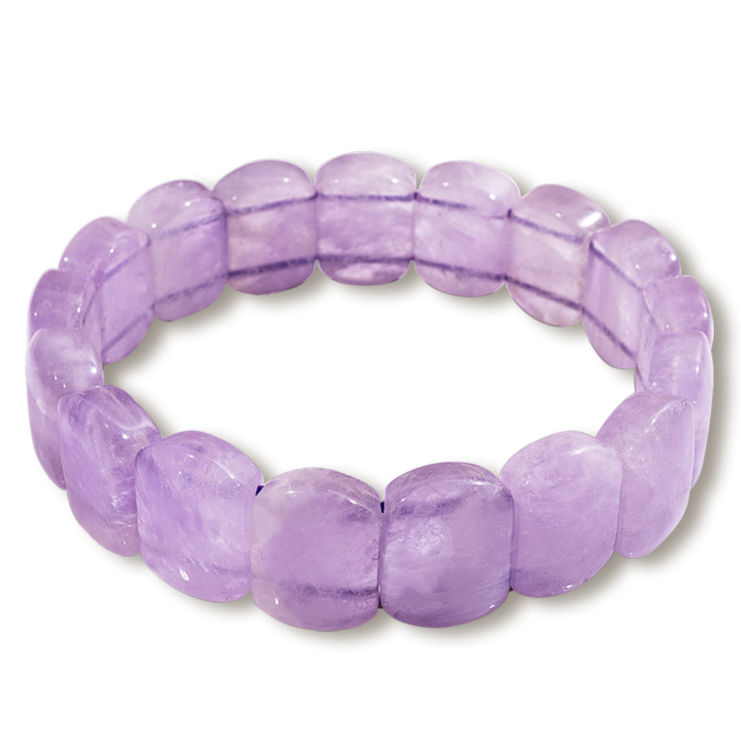 Lavender Amethyst Rectangle Crystal Therapy Bracelet