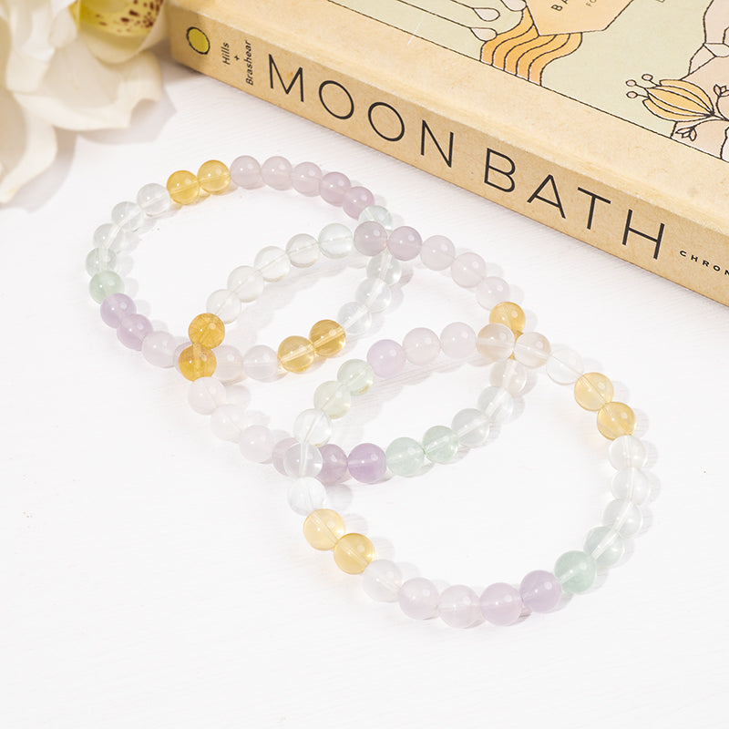 Pastel Rainbow Fluorite Bracelet – ORVEL GEMS