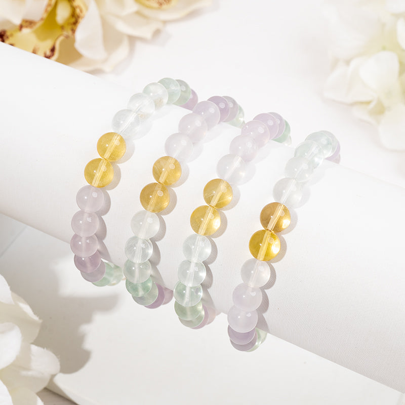 Pastel Rainbow Fluorite Bracelet – ORVEL GEMS