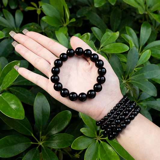 Black Obsidian Beaded Bracelet – ORVEL GEMS