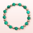 Load image into Gallery viewer, Malachite and Hematite Crystal Stretch Bracelet
