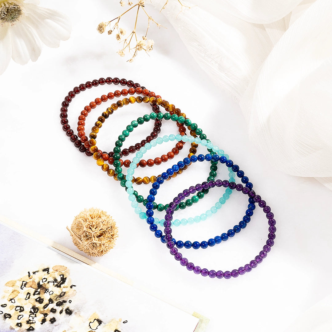 7 Chakras Crystal Healing Bracelet Stack