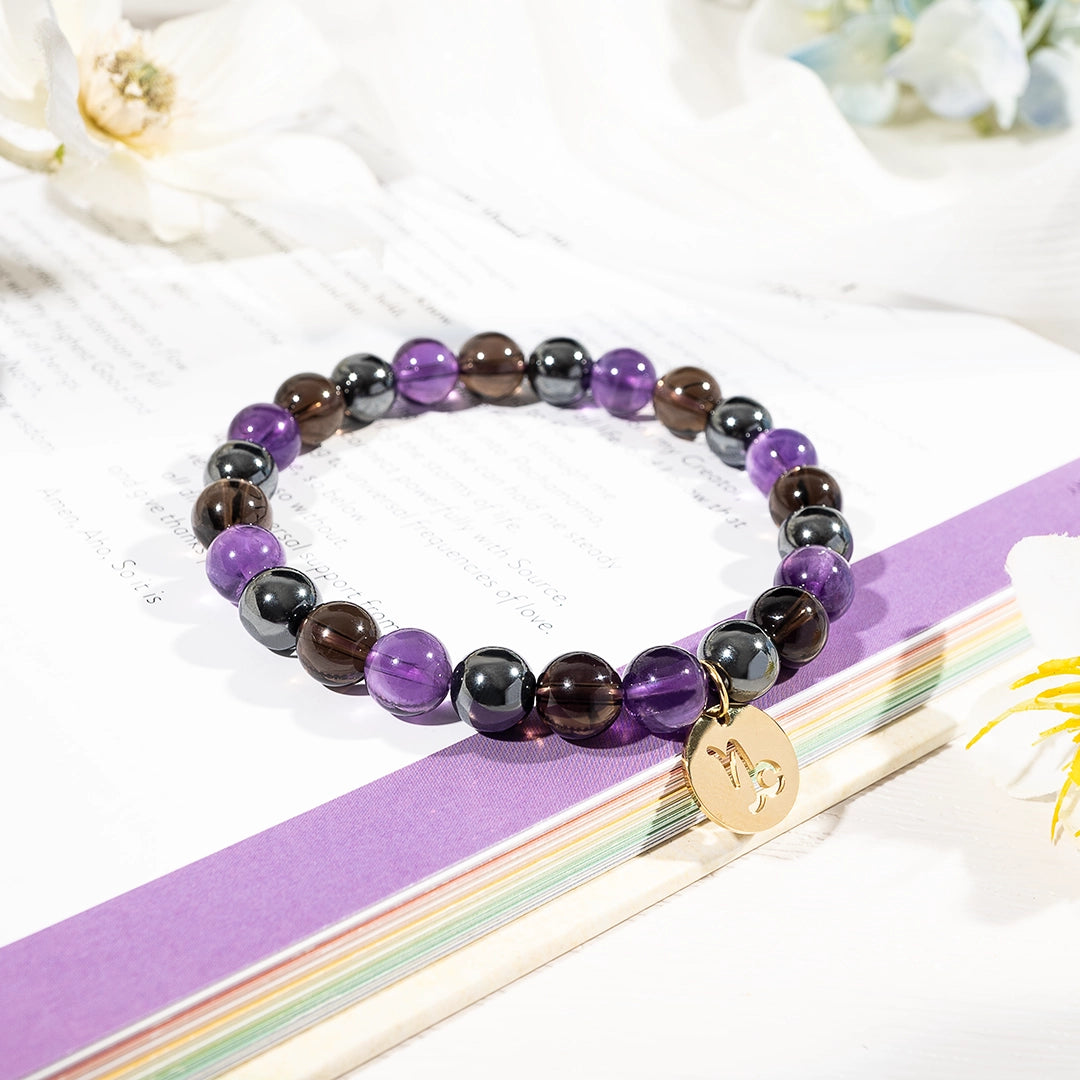 Capricorn-12 Zodiac Sign Constellation Crystal Bracelet