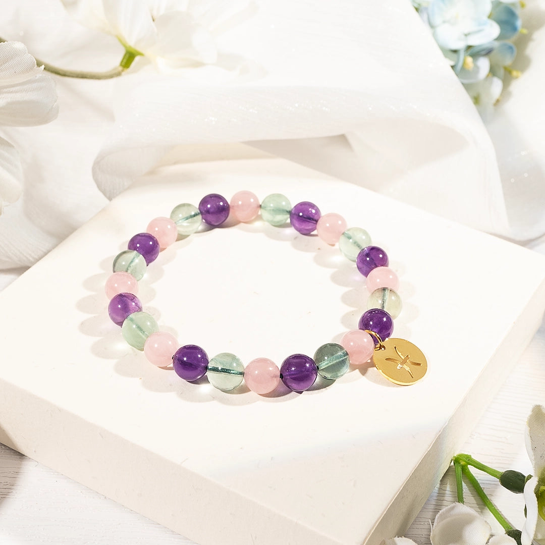 Pisces-12 Zodiac Sign Constellation Crystal Bracelet